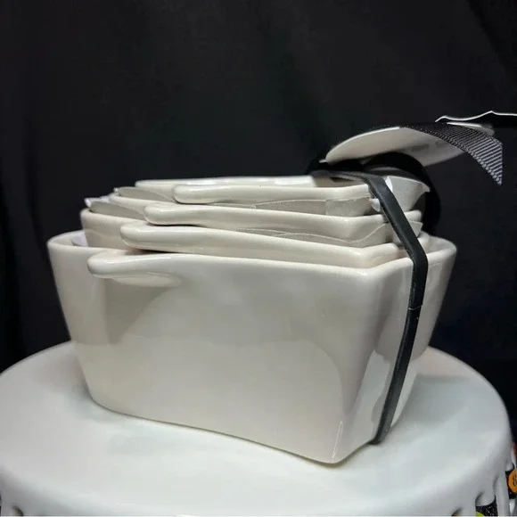 Rae Dunn Halloween 2024 Purple Luster Beware Canister & Ghost Measuring Cups - Picture 11 of 15